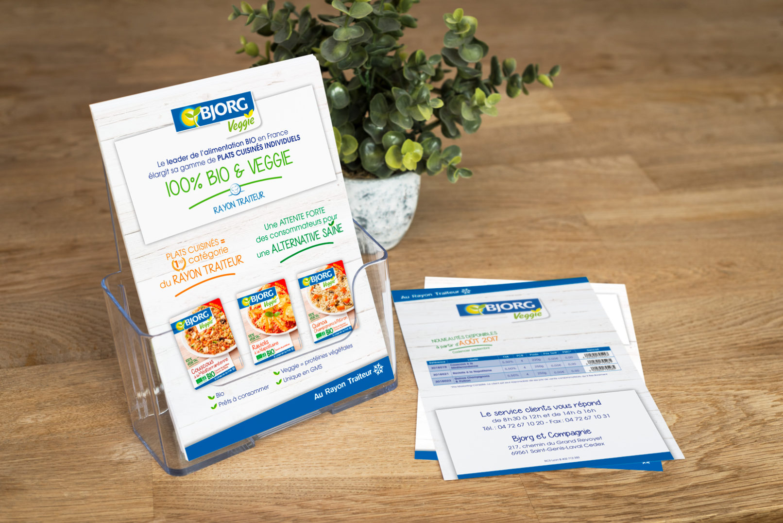 Bjorg || Flyer Brochure Recto Verso || Traiteur additif