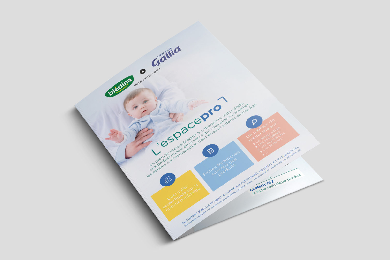 Blédina || Espace Pro || Brochure 4 pages || Couverture