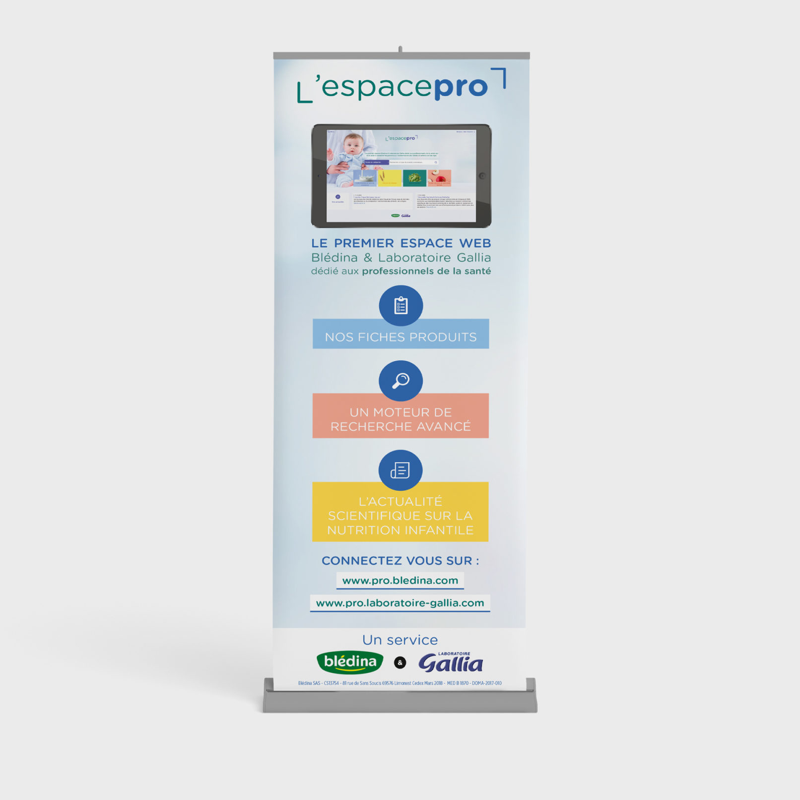 Blédina || Espace Pro || Brochure 4 pages || Kakémono