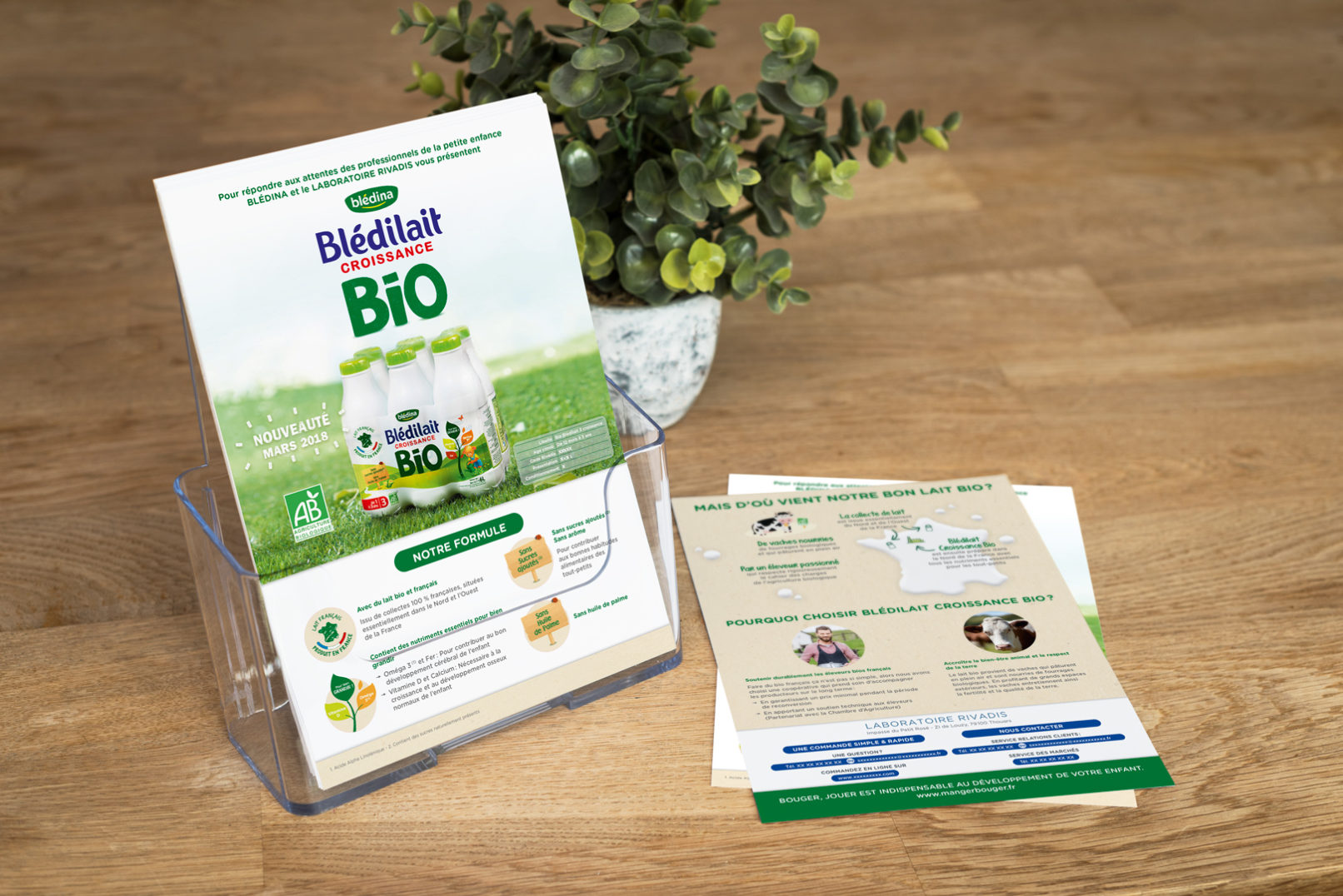Blédina || Brochure || Lait Croissance Bio