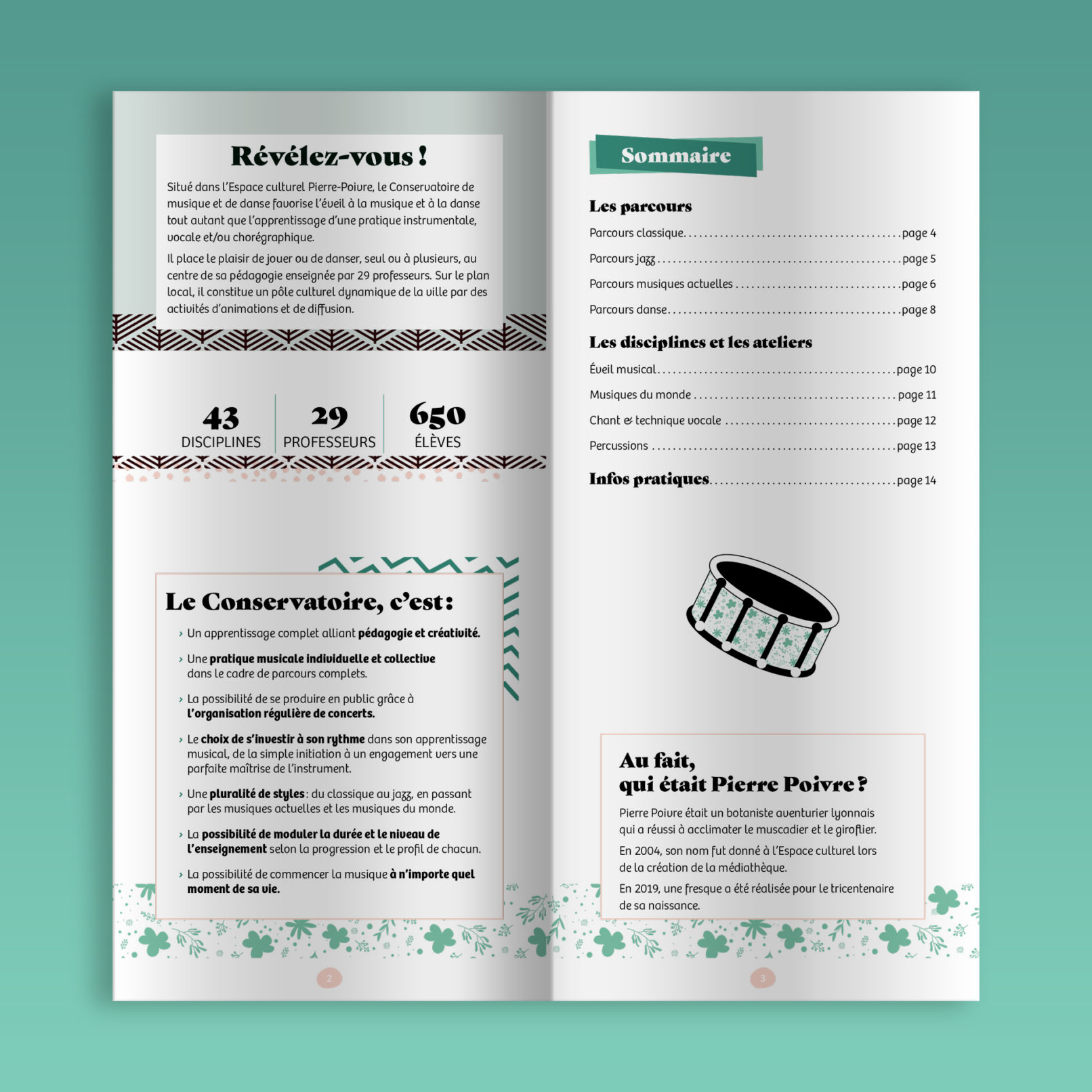 Chassieu || Brochure 12 pages || Conservatoire Danse et Musique || Pages intérieures