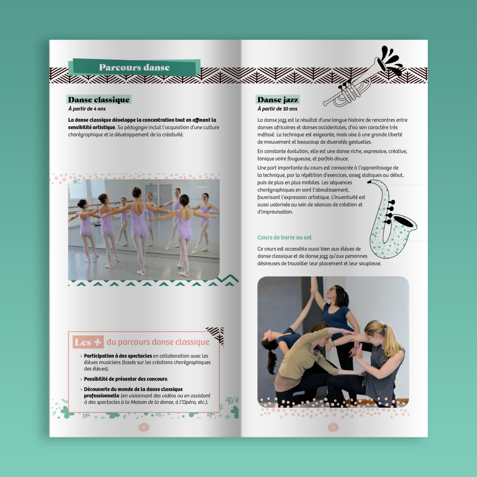 Chassieu || Brochure 12 pages || Conservatoire Danse et Musique || Pages intérieures