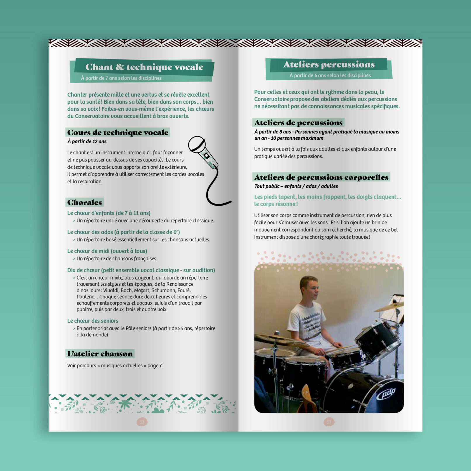 Chassieu || Brochure 12 pages || Conservatoire Danse et Musique || Pages intérieures