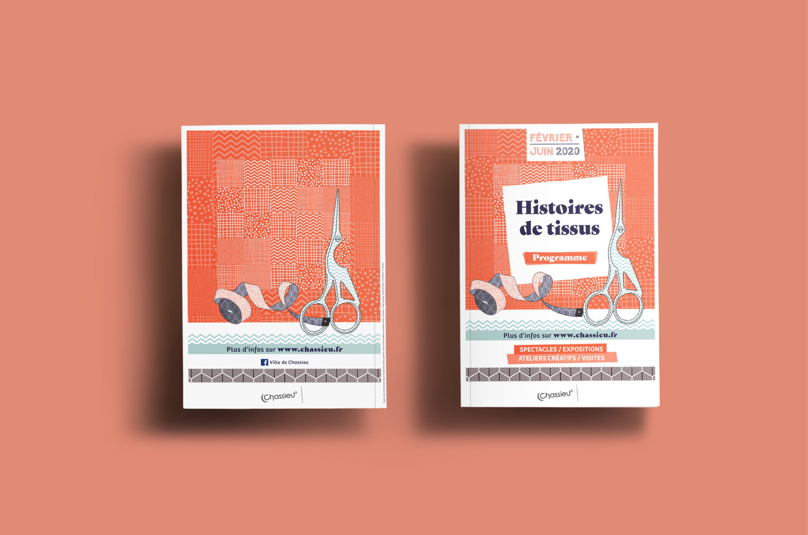 Chassieu || Brochure Festival "Histoire de Tissus" || Dos et Couverture