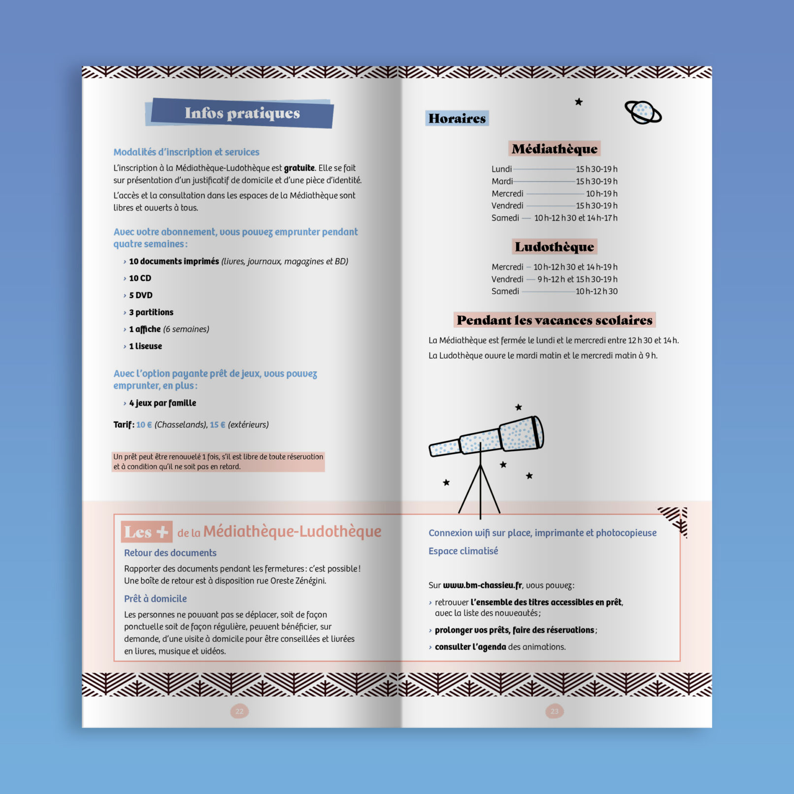 Chassieu || Brochure 16 pages || Médiathèque & Ludothèque || Pages intérieures