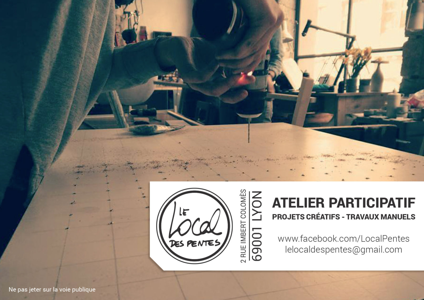Le Local des Pentes || Fly A6 || Table sérigraphie